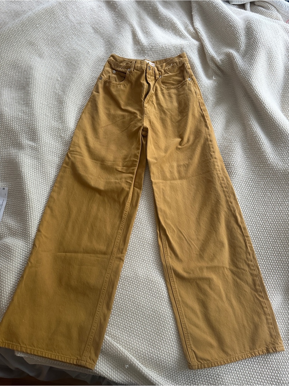 Marni Golden Yellow High-Rise Wide Leg Jeans